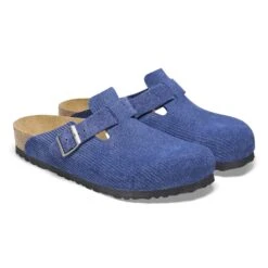 Birkenstock Boston Suede Embossed Corduroy Indigo -Birkenstock Shop 1026203 pair