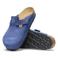 Birkenstock Boston Suede Embossed Corduroy Indigo -Birkenstock Shop 1026203 sole