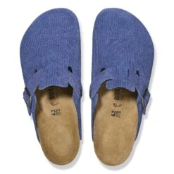 Birkenstock Boston Suede Embossed Corduroy Indigo -Birkenstock Shop 1026203 top