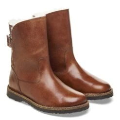 Birkenstock Uppsala Shearling Leather Cognac -Birkenstock Shop 1026205 pair