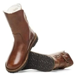 Birkenstock Uppsala Shearling Leather Cognac -Birkenstock Shop 1026205 sole