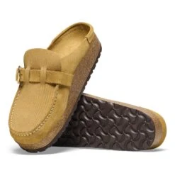 Birkenstock Buckley Suede Embossed Corduroy Cork Brown -Birkenstock Shop 1026235 sole