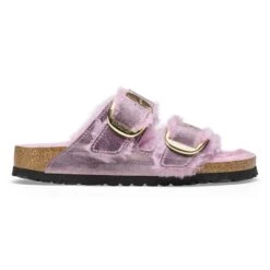 Birkenstock Arizona Big Buckle Shearling Oiled Leather Lavender -Birkenstock Shop 1026239 side