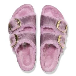 Birkenstock Arizona Big Buckle Shearling Oiled Leather Lavender -Birkenstock Shop 1026239 top