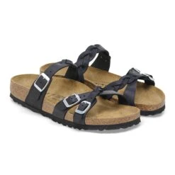 Birkenstock Franca Braided Oiled Leather Black -Birkenstock Shop 1026295 pair