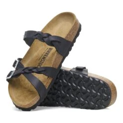 Birkenstock Franca Braided Oiled Leather Black -Birkenstock Shop 1026295 sole
