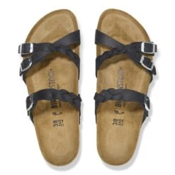 Birkenstock Franca Braided Oiled Leather Black -Birkenstock Shop 1026295 top
