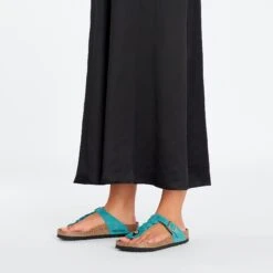 Birkenstock Gizeh Braided Oiled Leather Biscay Bay 14 Birkenstock Gizeh Braided Oiled Leather Biscay Bay -Birkenstock Shop 1026324 f look f