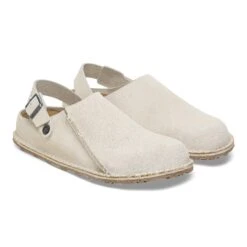 Birkenstock Lutry Premium Suede Suede Leather Eggshell -Birkenstock Shop 1026344 pair