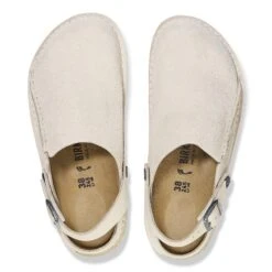Birkenstock Lutry Premium Suede Suede Leather Eggshell -Birkenstock Shop 1026344 top