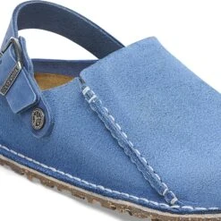 Birkenstock Lutry Premium Suede Suede Leather Elemental Blue -Birkenstock Shop 1026361 detail 1