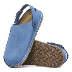Birkenstock Lutry Premium Suede Suede Leather Elemental Blue -Birkenstock Shop 1026361 sole