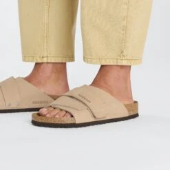 Birkenstock Kyoto Nubuck Leather Desert Buck New Beige 13 Birkenstock Kyoto Nubuck Leather Desert Buck New Beige -Birkenstock Shop 1026452 f closeup m