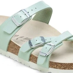 Birkenstock Franca Birko-Flor Embossed Shiny Surf Green -Birkenstock Shop 1026460 detail 1