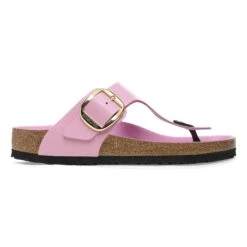 Birkenstock Gizeh Big Buckle Natural Leather Patent High Shine Fondant Pink -Birkenstock Shop 1026508 side