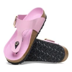 Birkenstock Gizeh Big Buckle Natural Leather Patent High Shine Fondant Pink -Birkenstock Shop 1026508 sole