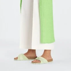 Birkenstock Oita Suede Leather Faded Lime -Birkenstock Shop 1026509 f look f