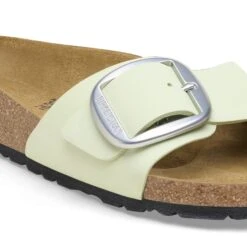 Birkenstock Madrid Big Buckle Nubuck Leather Faded Lime -Birkenstock Shop 1026517 detail 1