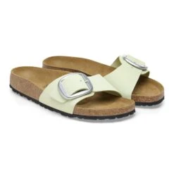 Birkenstock Madrid Big Buckle Nubuck Leather Faded Lime -Birkenstock Shop 1026517 pair