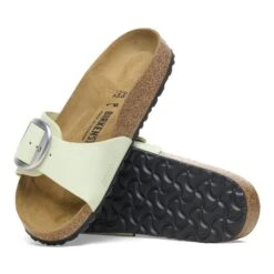 Birkenstock Madrid Big Buckle Nubuck Leather Faded Lime -Birkenstock Shop 1026517 sole