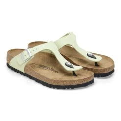 Birkenstock Gizeh Nubuck Leather Faded Lime -Birkenstock Shop 1026519 pair