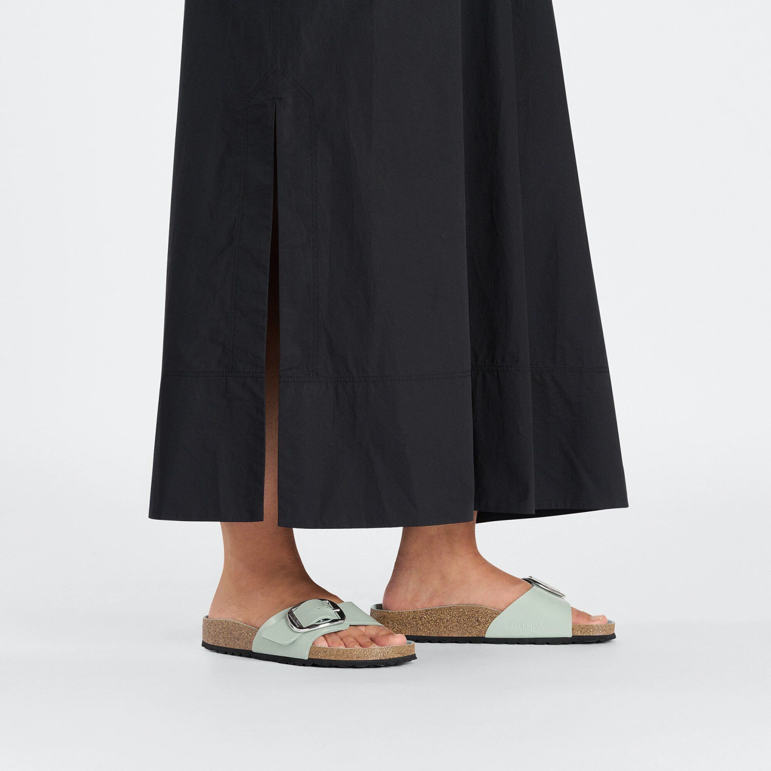 Birkenstock Madrid Big Buckle Natural Leather Patent High-Shine Surf Green 4 Birkenstock Madrid Big Buckle Natural Leather Patent High-Shine Surf Green - Image 4