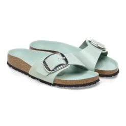 Birkenstock Madrid Big Buckle Natural Leather Patent High-Shine Surf Green 13 Birkenstock Madrid Big Buckle Natural Leather Patent High-Shine Surf Green -Birkenstock Shop 1026521 pair