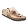 Birkenstock Gizeh Big Buckle Natural Leather Patent High Shine New Beige -Birkenstock Shop 1026550