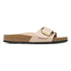 Birkenstock Madrid Big Buckle Natural Leather Patent High Shine New Beige -Birkenstock Shop 1026551 side