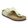 Birkenstock Gizeh Big Buckle Nubuck Leather Faded Lime -Birkenstock Shop 1026575