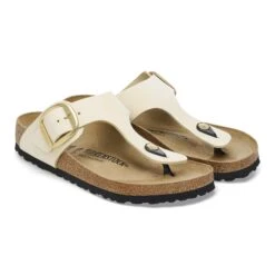 Birkenstock Gizeh Big Buckle Nubuck Leather Ecru -Birkenstock Shop 1026580 pair