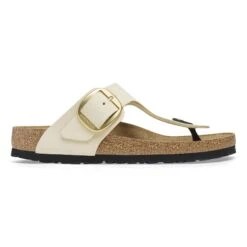 Birkenstock Gizeh Big Buckle Nubuck Leather Ecru -Birkenstock Shop 1026580 side