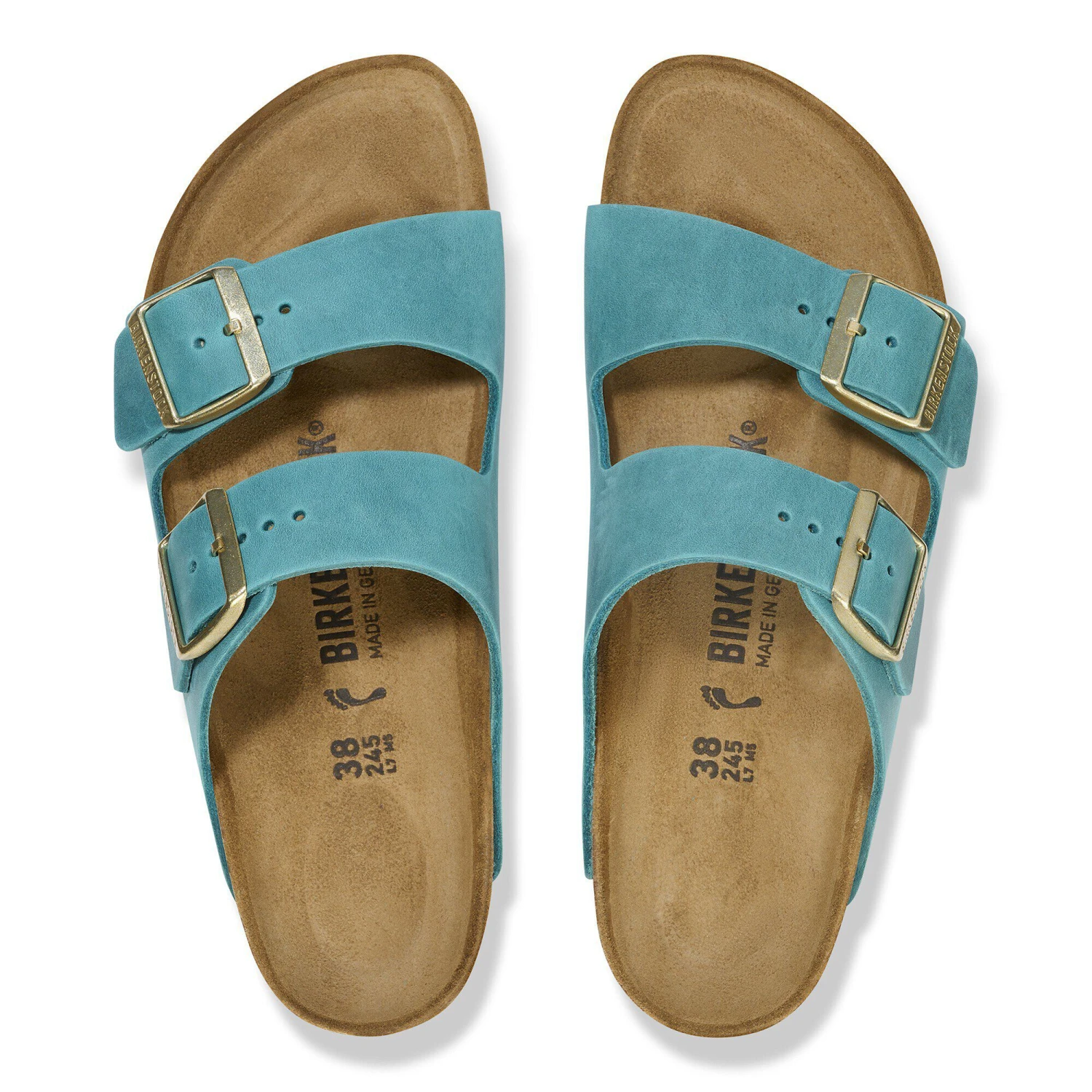 Birkenstock Arizona Oiled Leather Biscay Bay 2 Birkenstock Arizona Oiled Leather Biscay Bay - Image 2