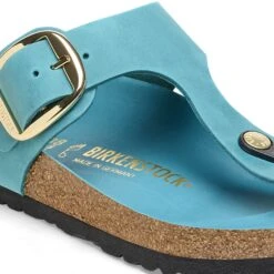 Birkenstock Gizeh Big Buckle Oiled Leather Biscay Bay -Birkenstock Shop 1026610 detail 1