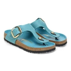 Birkenstock Gizeh Big Buckle Oiled Leather Biscay Bay -Birkenstock Shop 1026610 pair