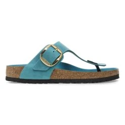 Birkenstock Gizeh Big Buckle Oiled Leather Biscay Bay -Birkenstock Shop 1026610 side