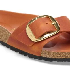 Birkenstock Madrid Big Buckle Oiled Leather Burnt Orange -Birkenstock Shop 1026612 detail 1