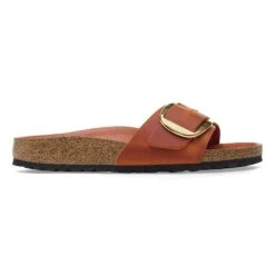 Birkenstock Madrid Big Buckle Oiled Leather Burnt Orange -Birkenstock Shop 1026612 side