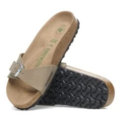 Birkenstock Madrid Vegan Synthetics Gray Taupe -Birkenstock Shop 1026627 sole