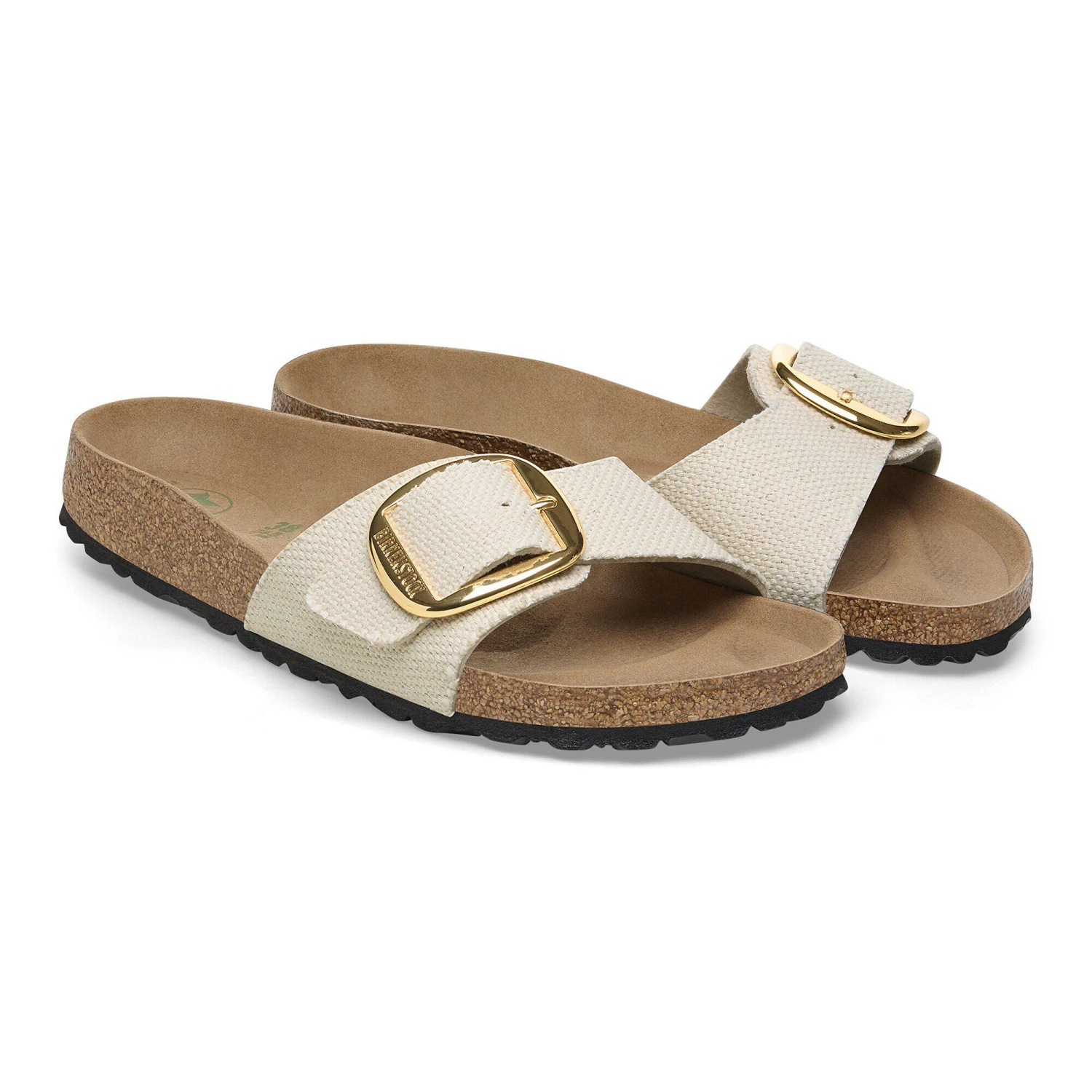Birkenstock Madrid Big Buckle Textile Canvas Eggshell 5 Birkenstock Madrid Big Buckle Textile Canvas Eggshell - Image 5