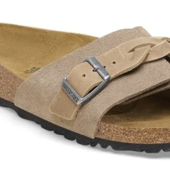Birkenstock Oita Braided Suede Leather Taupe -Birkenstock Shop 1026636 detail 1