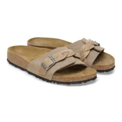 Birkenstock Oita Braided Suede Leather Taupe -Birkenstock Shop 1026636 pair