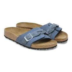Birkenstock Oita Braided Suede Leather Elemental Blue -Birkenstock Shop 1026651 pair