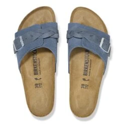 Birkenstock Oita Braided Suede Leather Elemental Blue -Birkenstock Shop 1026651 top