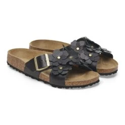 Birkenstock Siena Flowers Leather Black -Birkenstock Shop 1026655 pair