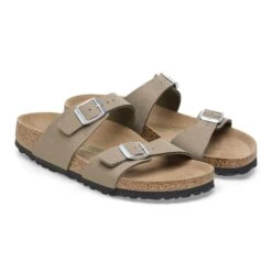 Birkenstock Sydney Vegan Synthetics Vegan Gray Taupe -Birkenstock Shop 1026664 pair