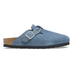Birkenstock Boston Braided Suede Leather Elemental Blue -Birkenstock Shop 1026673 side