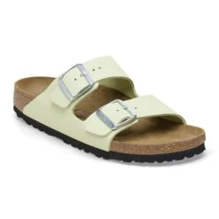 Birkenstock Arizona Nubuck Leather Faded Lime