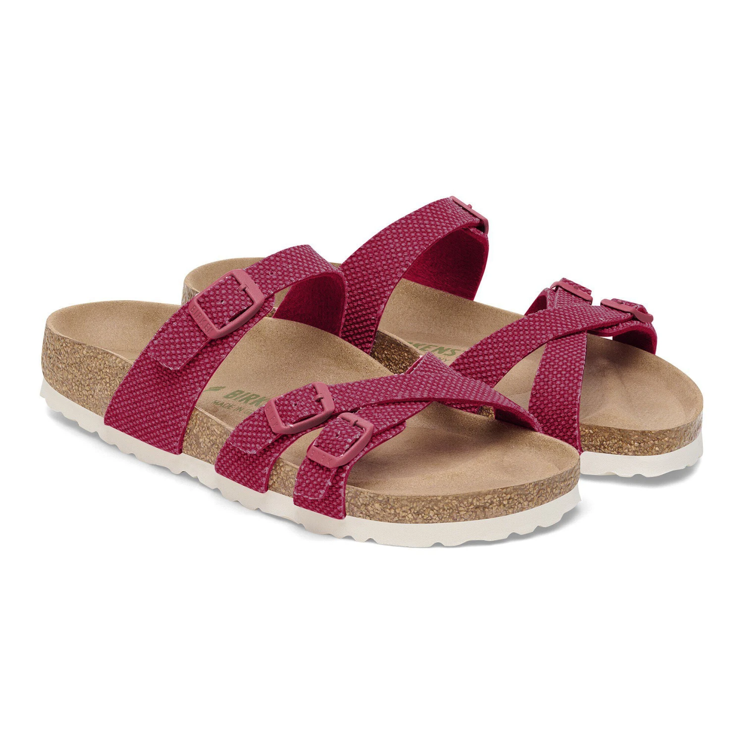 Birkenstock Franca Vegan Textile Fuchsia Tulip 4 Birkenstock Franca Vegan Textile Fuchsia Tulip - Image 4