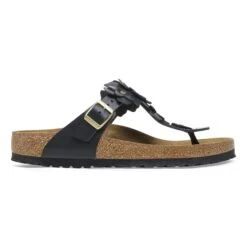 Birkenstock Gizeh Flower Leather Black 10 Birkenstock Gizeh Flower Leather Black -Birkenstock Shop 1026693 side